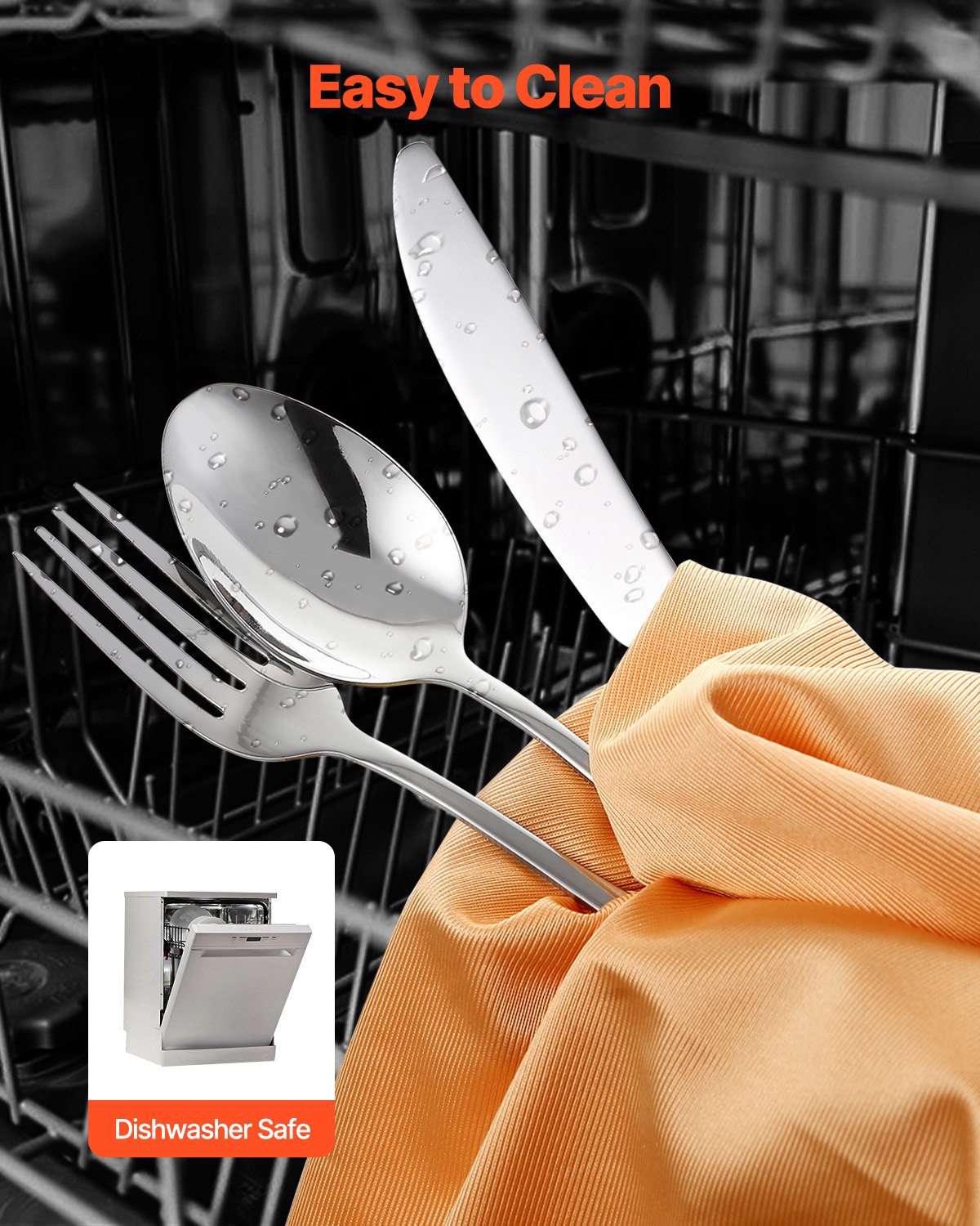 30-Piece Silverware Set Stainless Steel Cutlery Flatware Utensil Kitchen For 6