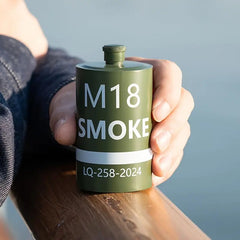 8.5oz Stainless Steel Grenade-Shaped Flask Leak Proof, BPA Free, Portable For Outdoor Use, Perfect For Spirits And Liquor Storage, Creative Smoke Bomb Design For Parties And Events