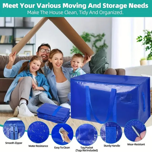 Large Mobile Bag With Zipper And Handle, Heavy-duty Storage Tote Bag Mobile Box, Saving Space, Shelf Baskets