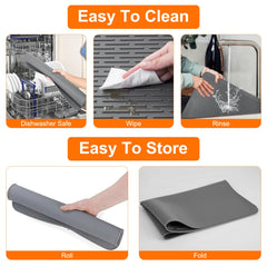 1Pc 27.95x19.69in Electric Stove Cover Silicone Stove Mat Glass Stove Top Protector 464 Fahrenheit Heat Resistant Dishwasher Safe Waterproof