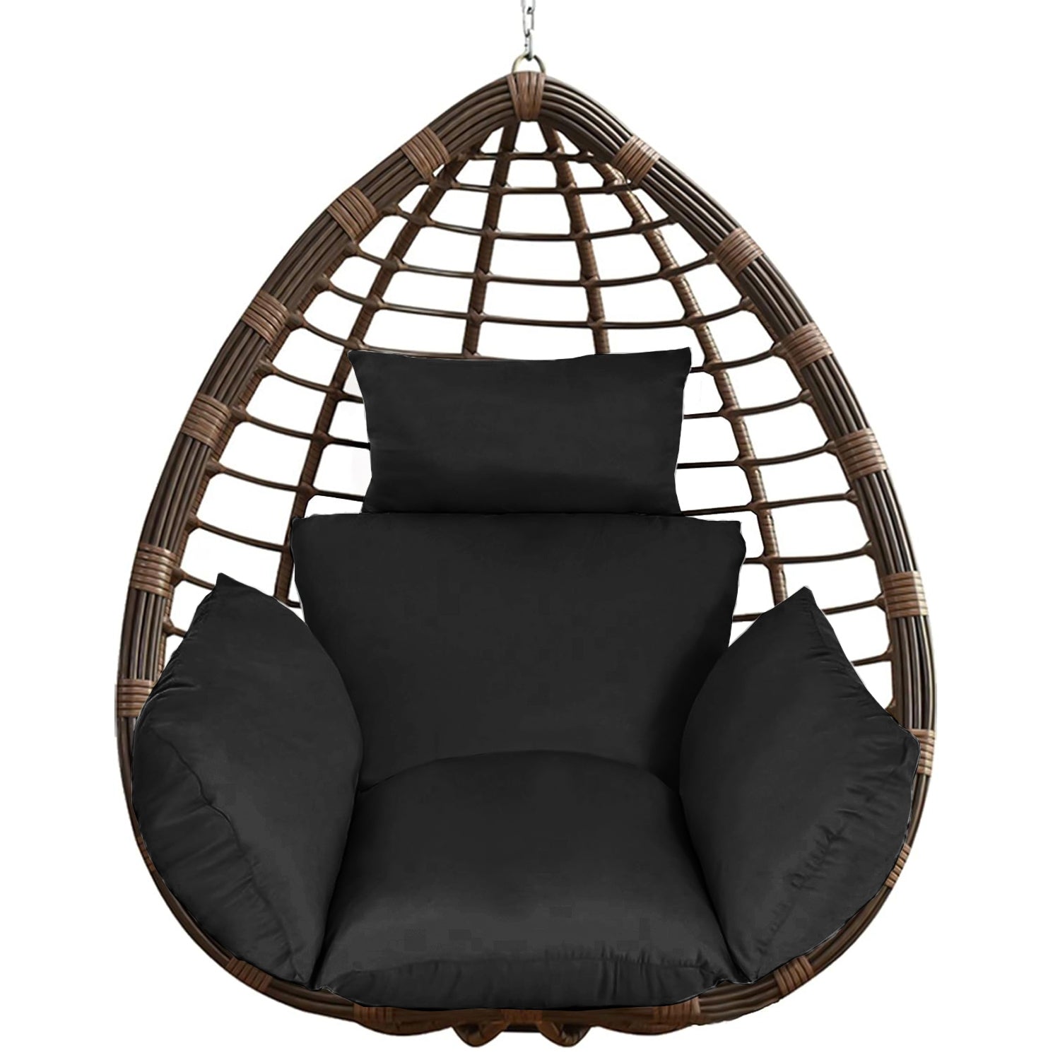 1Pc Egg Chair Cushion Hanging Basket Seat Cushion Thicken Soft Egg Swing Chair Pad Hanging Egg Chair Cushion With Headrest