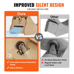 Cat Exercise Wheel 43.3' Large Cat Treadmill Wheel For Indoor Cats Yellow