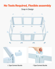 Dog Whelping Box With Window Transparent Playpen For Large Dog 76x49x30 In