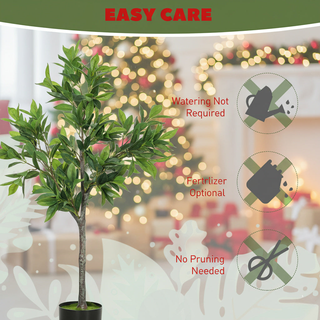 Artificial Tree Christmas Potted Plant Natural Green Holiday Decor For Living Room Office Home