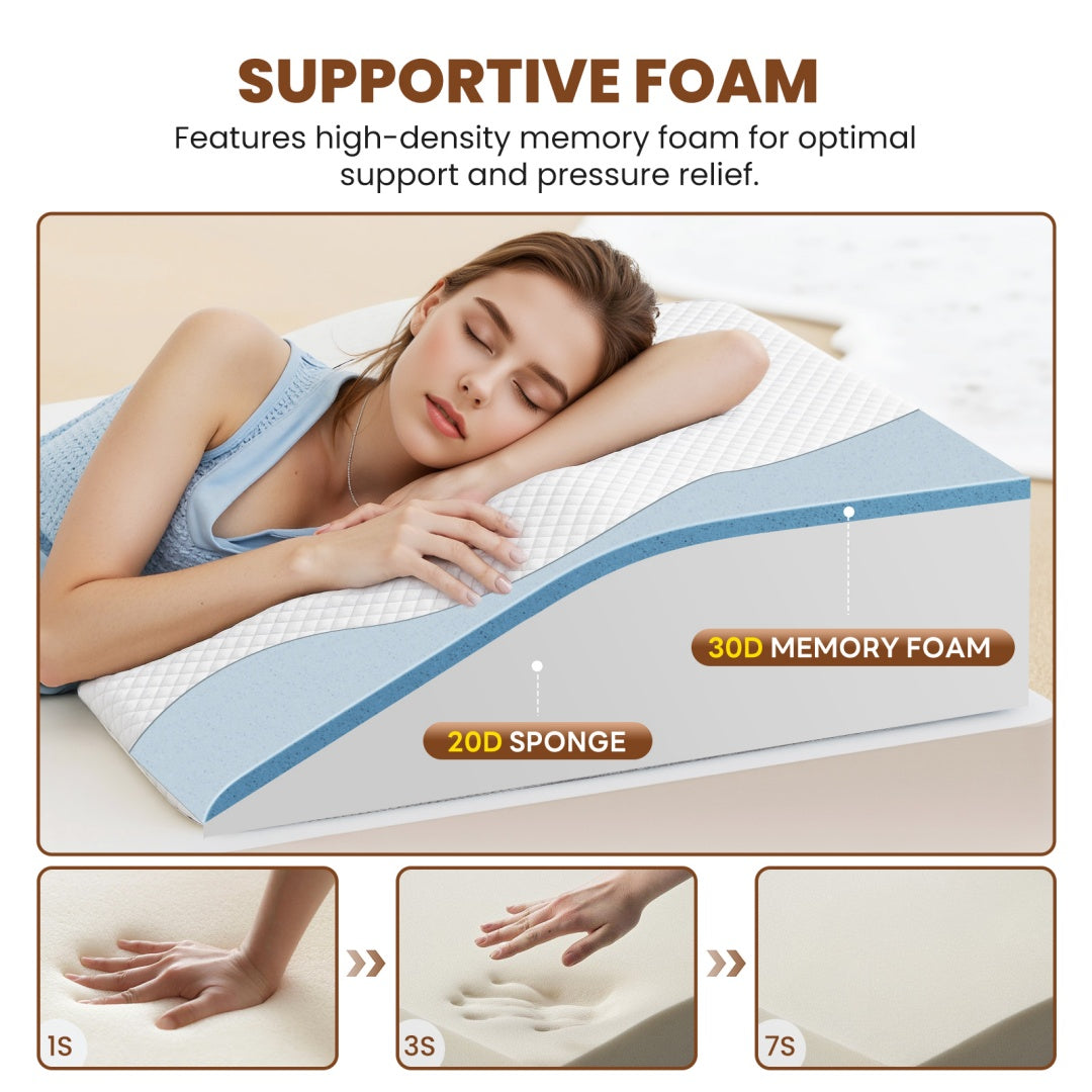 Wedge Pillow, Body Pillow , White& Grey