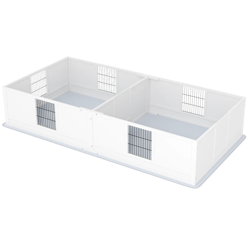 PawHut Two Rooms Design Dog Whelping Box With Washable Pee Pad, Adjustable Door, For Large Breed Dogs