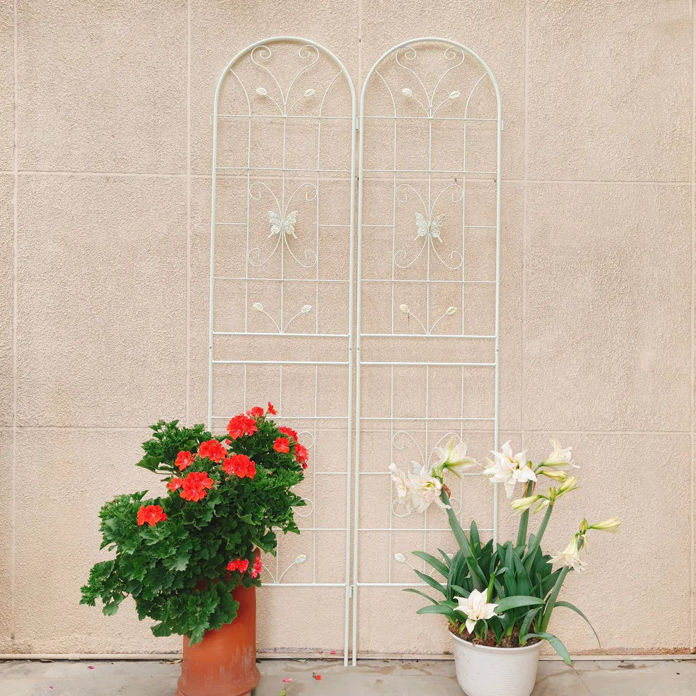 2 Pack Metal Garden Trellis 86.7 X 19.7 Rustproof Trellis For Climbing Plants Outdoor Flower Support