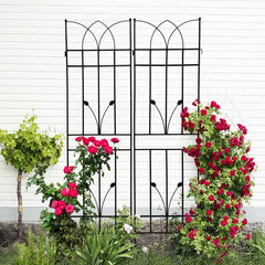 4 Pack Metal Garden Trellis 71" X 17.7" Rustproof Trellis For Climbing Plants Outdoor Flower Support