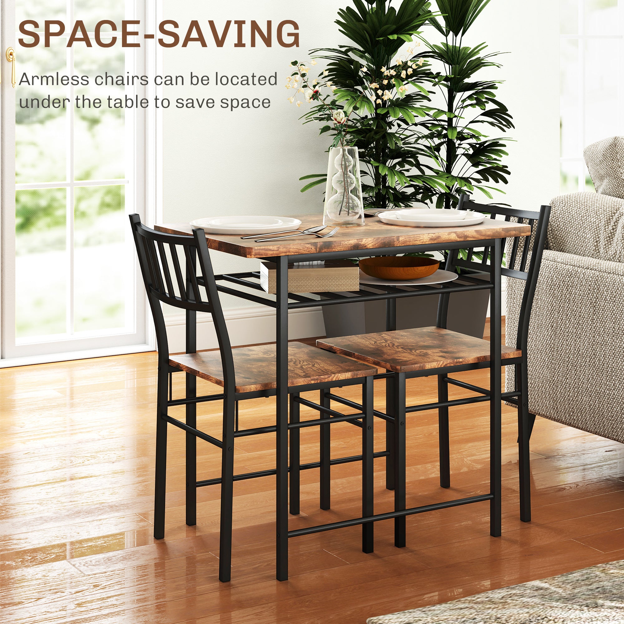 3-Piece Small Dining Table Set for 2
