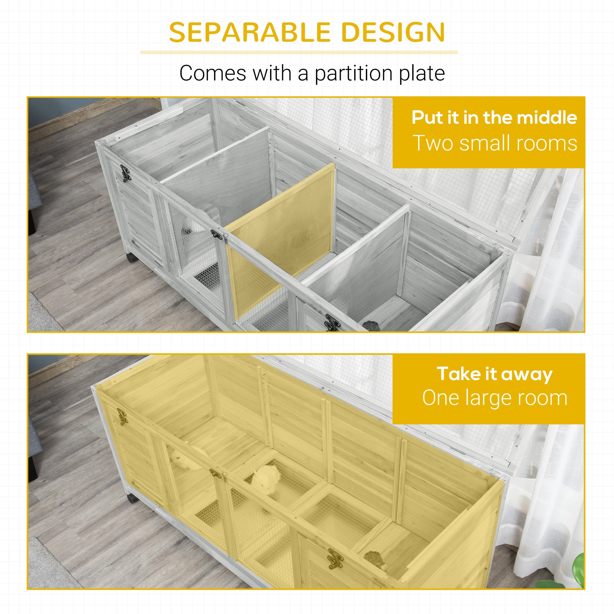 Rabbit Hutch with Wheels