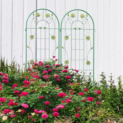 4 Pack Metal Garden Trellis 71" X 19.7" Rustproof Trellis For Climbing Plants Outdoor Flower Support