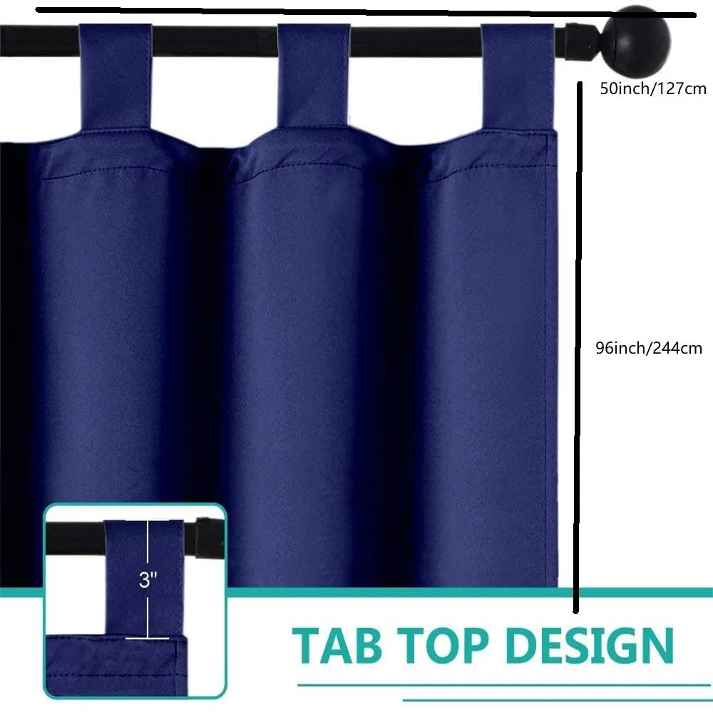Toile Outdoor Thermal Blackout Curtain - 50 In. W X 120 In. L