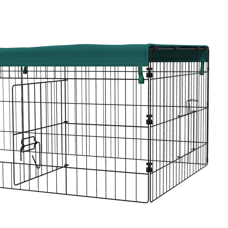 Small Animal Playpen With With Roof For Rabbits, Chicken, Chinchillas For Indoor Outdoor Use, Green