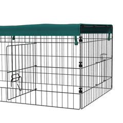 Small Animal Playpen With With Roof For Rabbits, Chicken, Chinchillas For Indoor Outdoor Use, Green