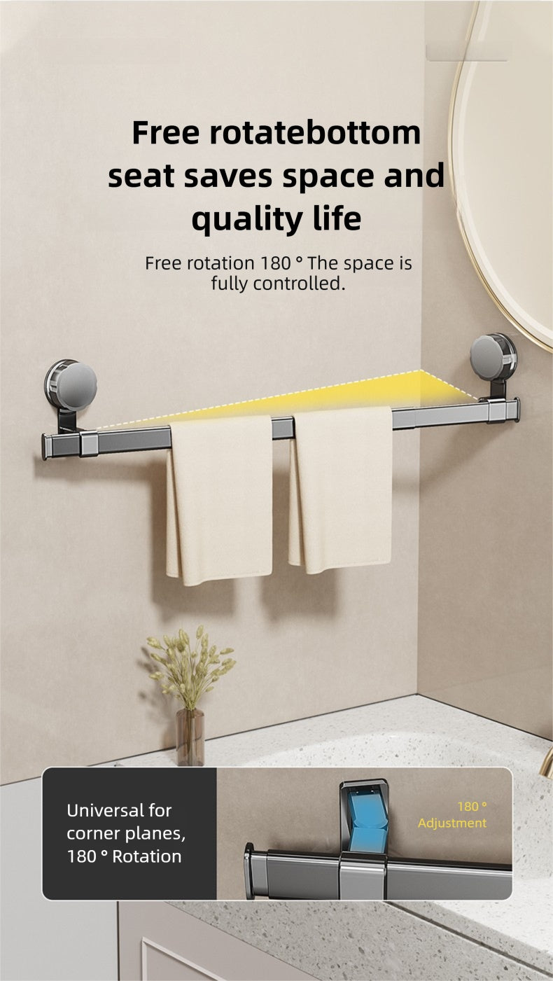 1 Suction Cup Telescopic Towel Rod