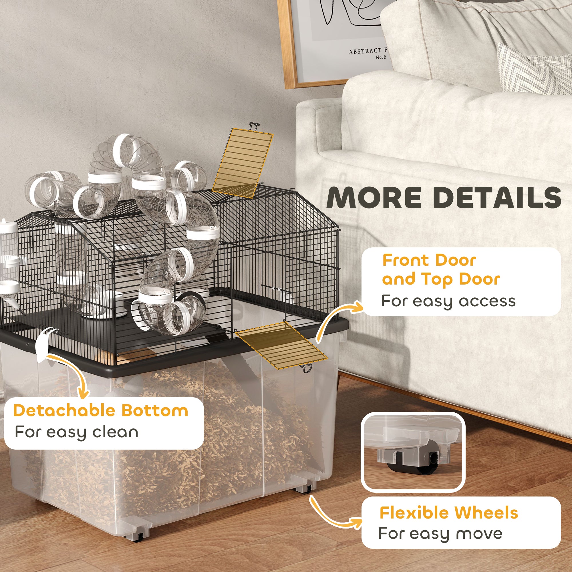 2 Tier Hamster Cage with 12" Deep Tray