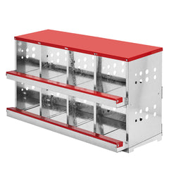 Dismantling And Installation Of Iron Red Feeding Supplies For An 8-compartment Sloping Roof House