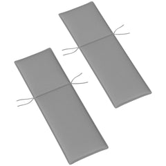 Foldable Chaise Lounge Cushion Set Of 2, Outdoor Lounge Chair Cushion Set, 200gsm Fabric, 76 X 23, Gray