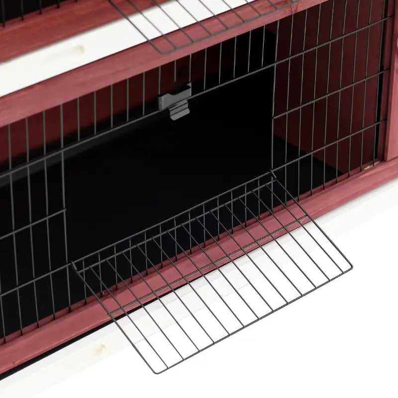 54 2-Story Large Rabbit Hutch Bunny Cage Pet House Small Animal Habitat With Lockable Doors