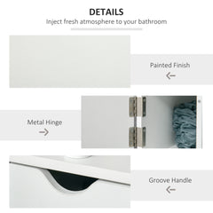 Bathroom Storage Cabinet with Open Shelves, White
