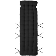 71x22in Plus Type Chaise Lounger Cushion Recliner Rocking Chair Sofa Mat Deck Chair Cushion For Outdoor Patio Garden