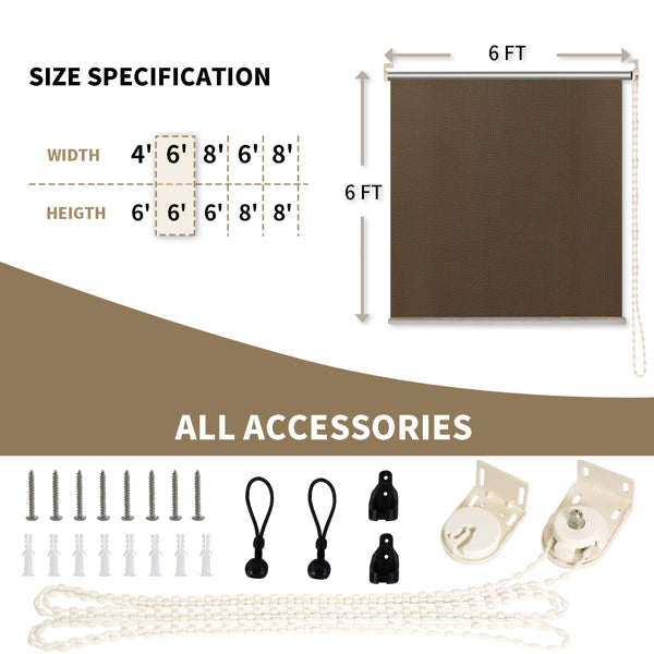 6'X6' Mocha HDPE Spliced Roller Shutter