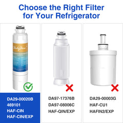 3 Pack Refrigerator Water Filter Replacement For  Water Filter HAF-CIN EXP, DA29-00020B, HAF-CIN, DA29-00020B-1, RF28HMEDBSR, RF263BEAESR, RS25J500DSR, RF263TEAESG, HDX FMS-2, DA97-08006A-1