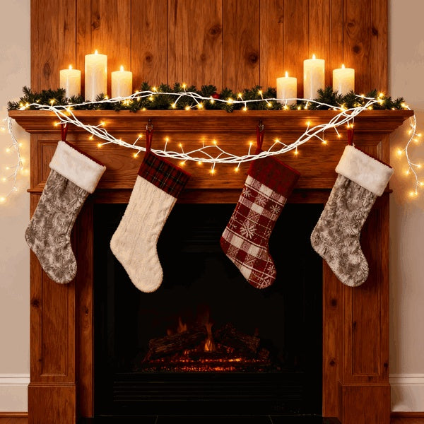 Lighted Birch Garland, 7.87ft 144 LED Warm White Lights With 8 Modes, Remote & Timer, IP45 Waterproof Flexible Branches For Home Decor