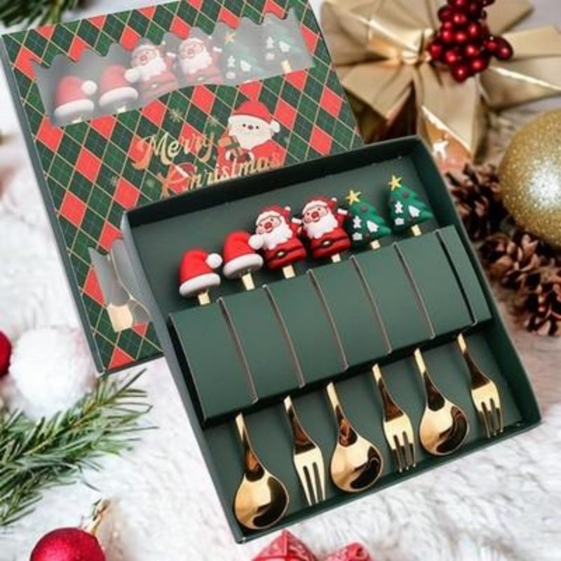 Six-piece Flatware Mixing Spoon Style Cutlery Set
