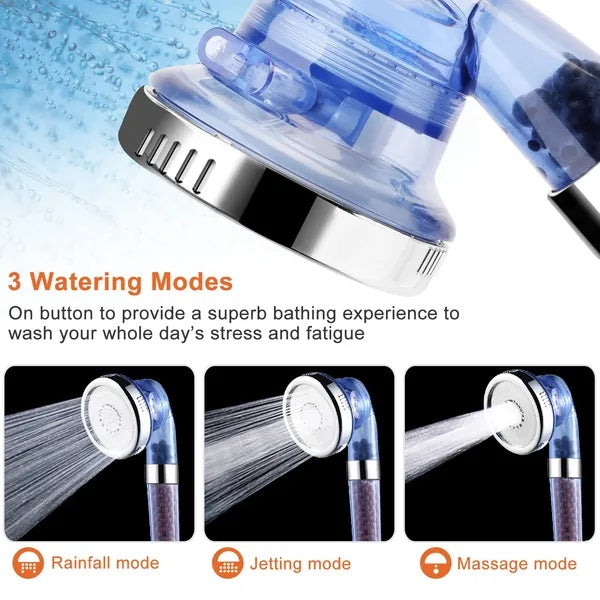 Ionic Filtration Shower Head High Pressure 3 Mode Stone