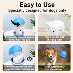 Smart Interactive Dog Toys, Automatic Moving Ball With Lighting Modes,  Interactive Dog Toys For Dog Enrichment & Stimulation, Motion Activated Rolling Toy For Medium And Large Dogs