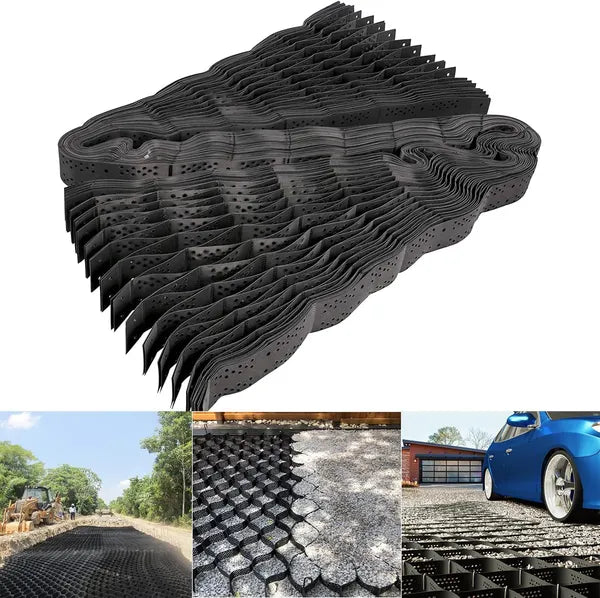10 Ft*16.5 Ft Honeycomb Geocells, Road Slope Protection And Reinforcement Base, Anti-Erosion Stabilization Engineering Infill 150-800