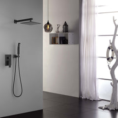 10 Inch Shower Head Bathroom Luxury Rain Shower Complete Combo Set Wall Mounted