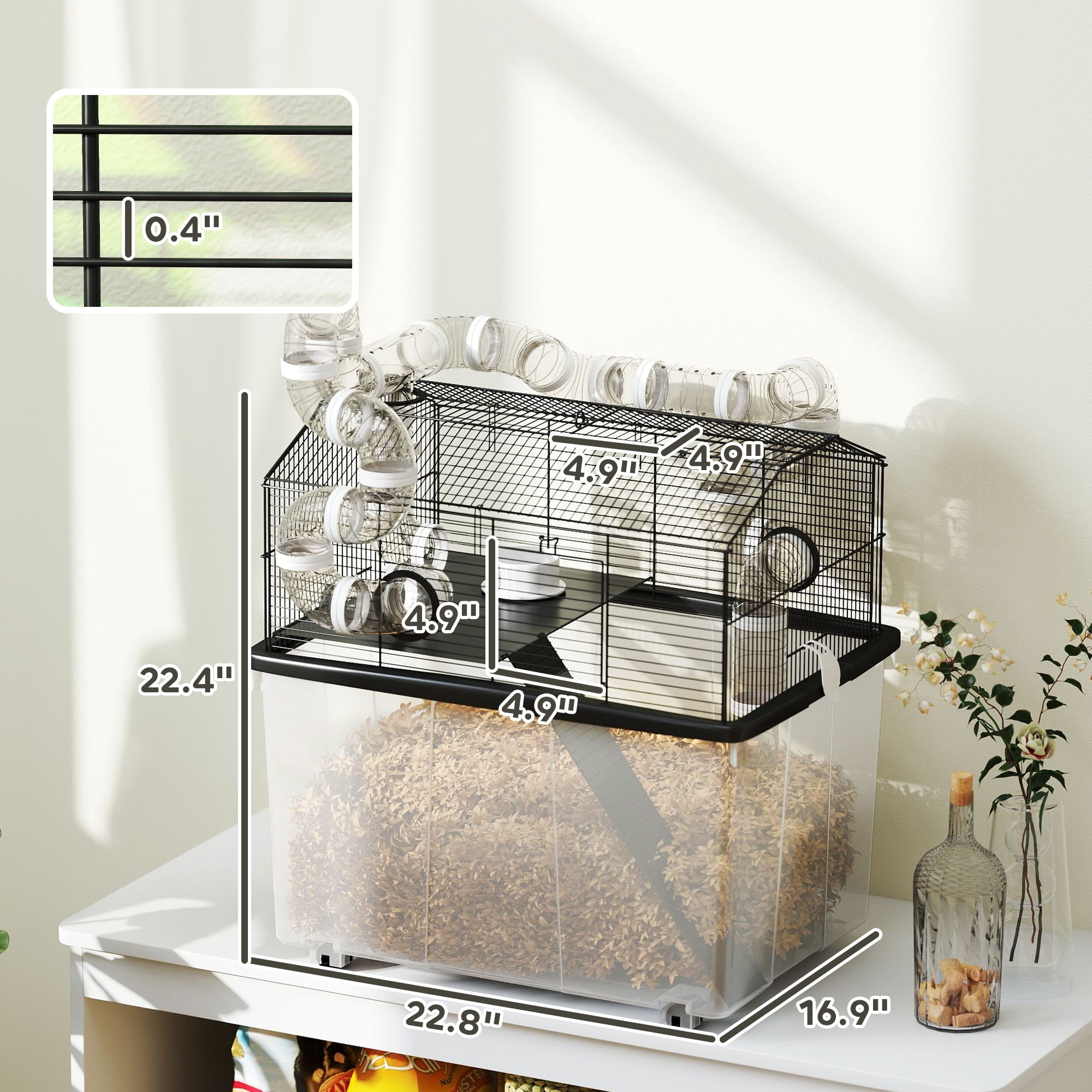 2 Tier Hamster Cage with 12" Deep Tray