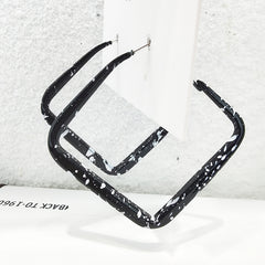 Square Black&White Earrings-1508