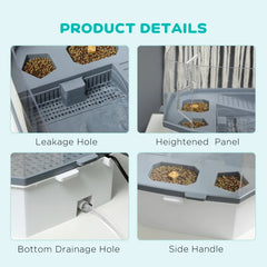 PawHut Turtle Tank Kit, Turtle Aquarium With Basking Platform, Water Pump, Filter Layer Design, Full View Visually Reptile Habitat, Easy To Clean And Change Water, Multi Functional Area