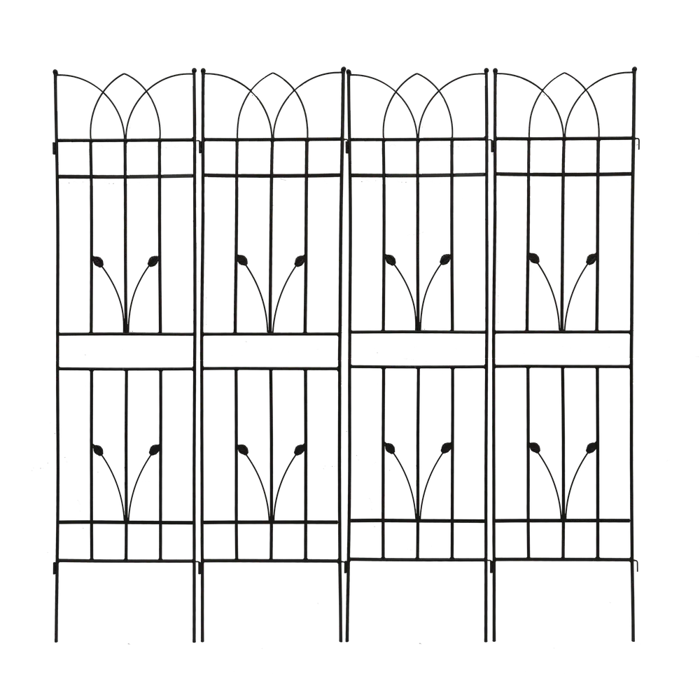 4 Pack Metal Garden Trellis 71" X 17.7" Rustproof Trellis For Climbing Plants Outdoor Flower Support