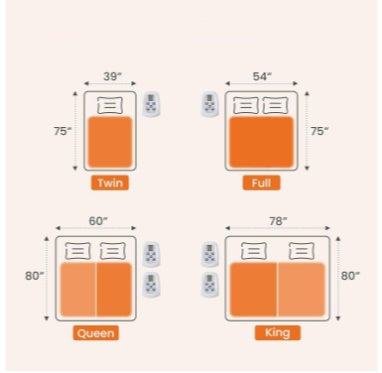 Heating Mattress King Size 80 X 78 Inches   Ultra Wide Dual Controller Electric Heater, 12 Heating Settings, Automatic Shutdown Within 12 Hours