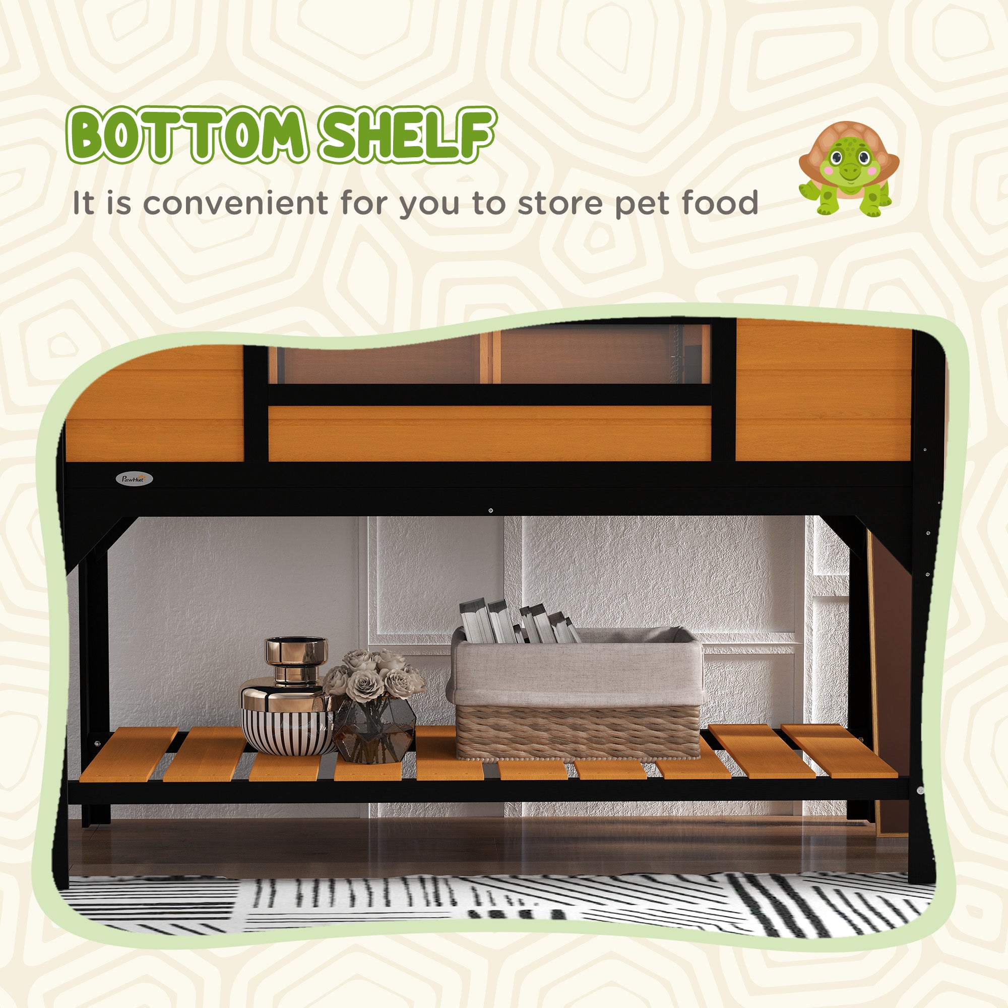 Tortoise Enclosure Tortoise House with Adjustable Lamp Holder Storage Shelf, Dual Main Houses, Openable Lid, Yellow