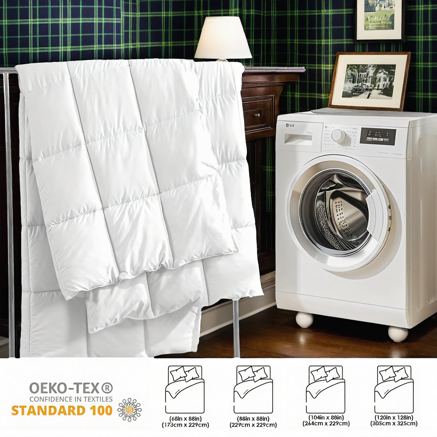 The Cozy Cloud Oversized Comforter, With Its Stylish Plaid Design And Extra-plush Fill, This Heavyweight Duvet Is A Dream For Any Dorm Or Bedroom. Enjoy Year-round Warmth And Comfort.
