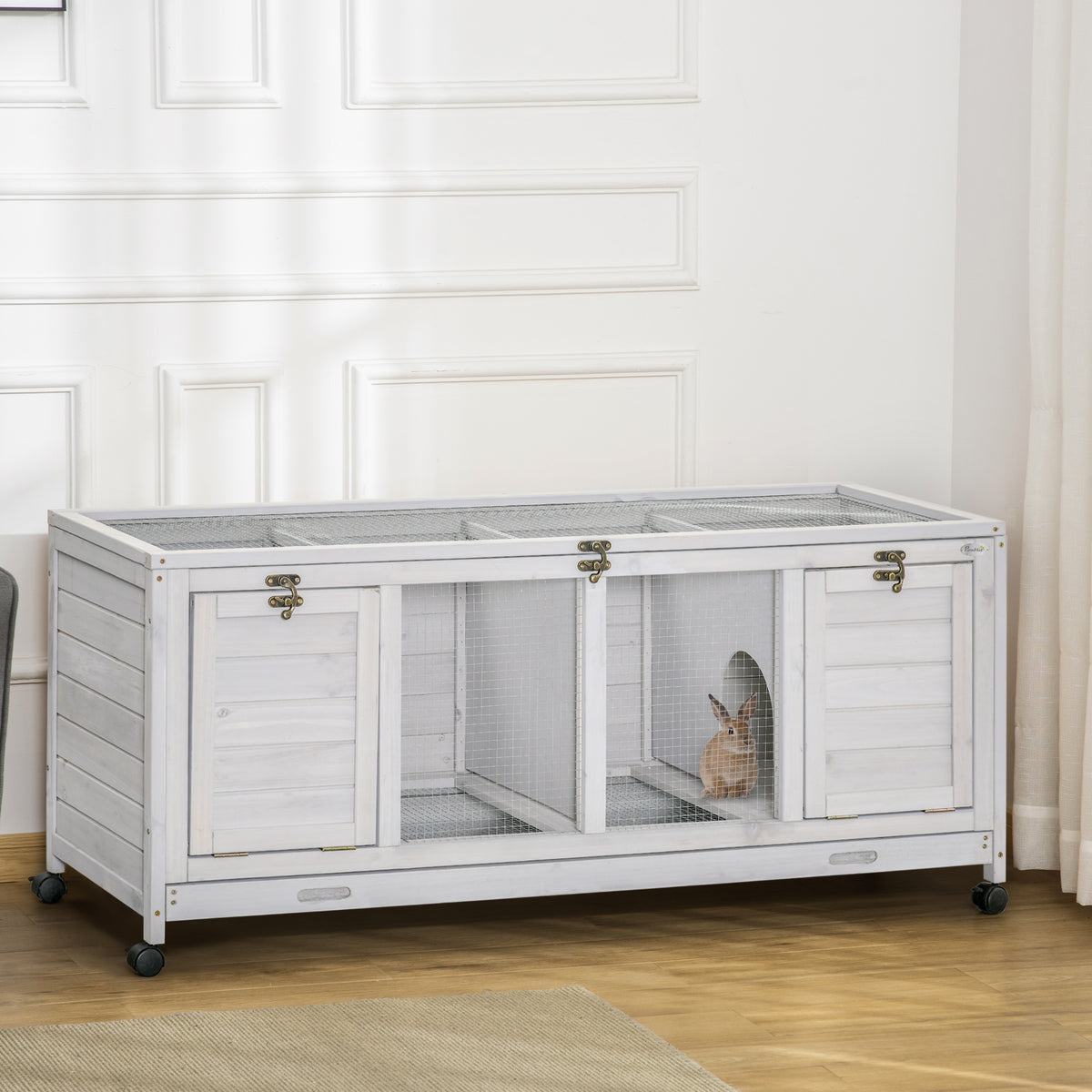 Rabbit Hutch with Wheels
