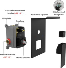 Rainwater Shower System With Storage Rack, Unable To Ship On Weekends