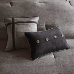 7 Piece Faux Suede Comforter Set