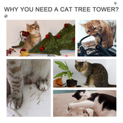 102" Adjustable Height Floor to Ceiling Cat Tree, 5 Level Cat Tower with Scratching Posts, Hammock, Beige
