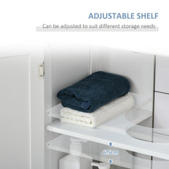 Bathroom Vanities, Bathroom Sink Cabinets with U-Shape Cut-Out and Adjustable Internal Shelf, White