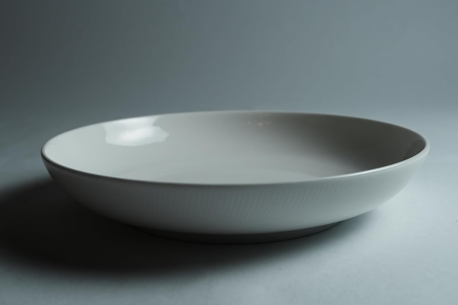Lily Bone China Dinnerware Set, 4 Pieces, 8.5-inch White Pasta, Salad, Fruit Plate