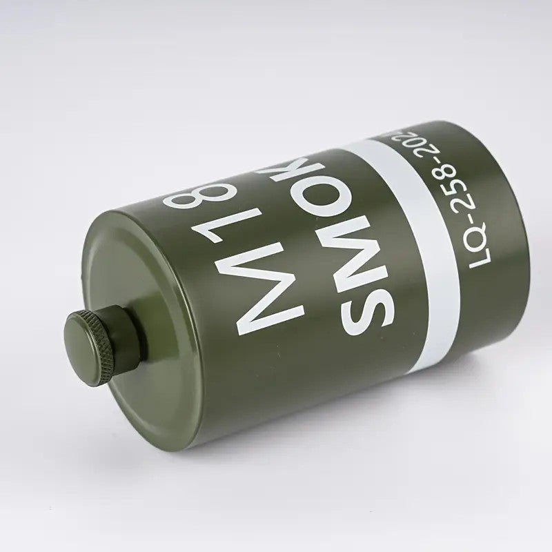 8.5oz Stainless Steel Grenade-Shaped Flask Leak Proof, BPA Free, Portable For Outdoor Use, Perfect For Spirits And Liquor Storage, Creative Smoke Bomb Design For Parties And Events
