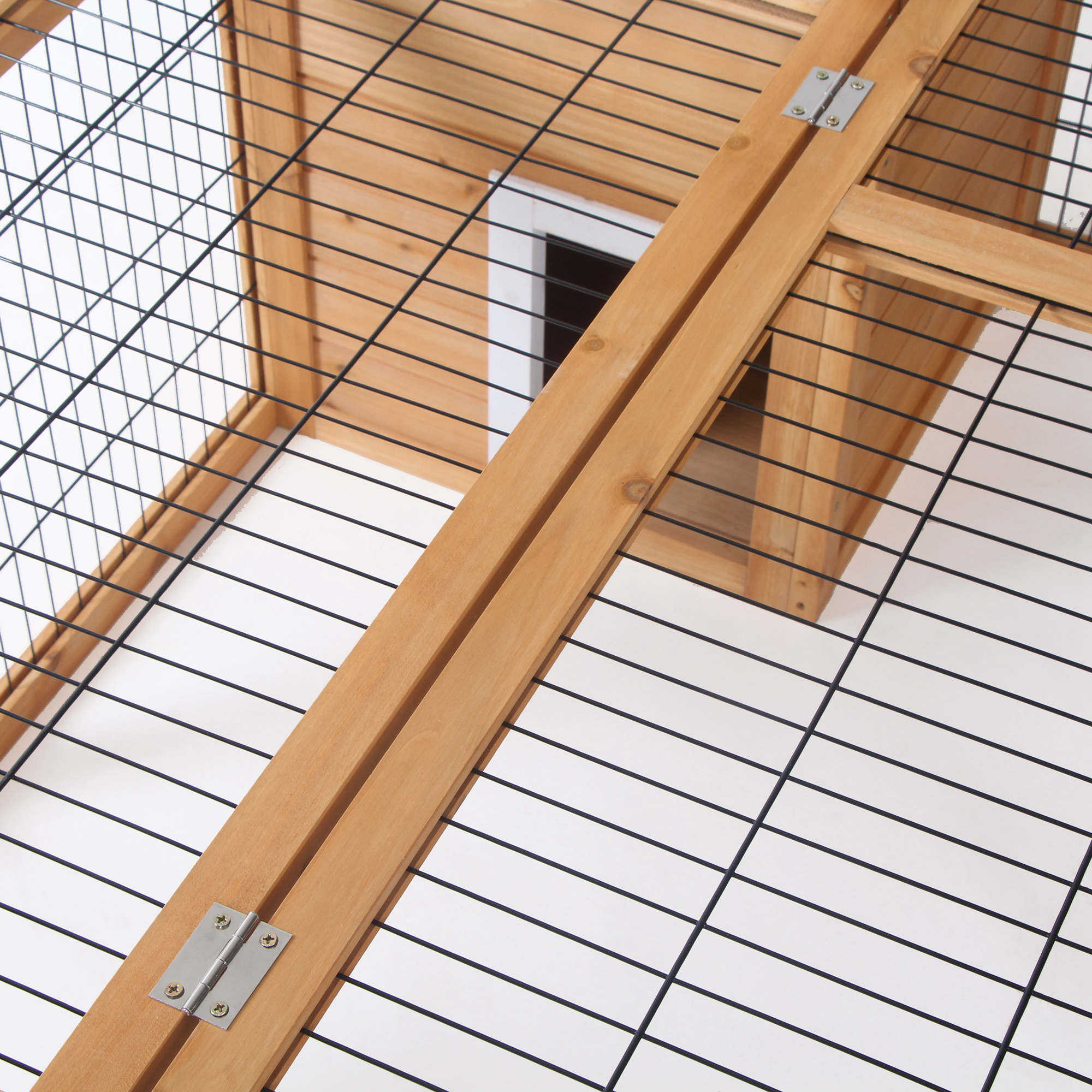 Rabbit Hutch, Waterproof Rabbit House for Small Animals, Natural