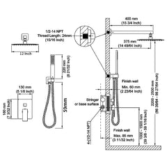 Shower System Shower Faucet Combination Set Wall Mounted, Unable To Ship On Weekends