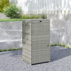 Outdoor Towel Rack For Pool W Drawer & Cabinet, Gray